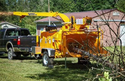 Ručne podávaný štiepkovač 250xp v štýle ťahacieho kotúča